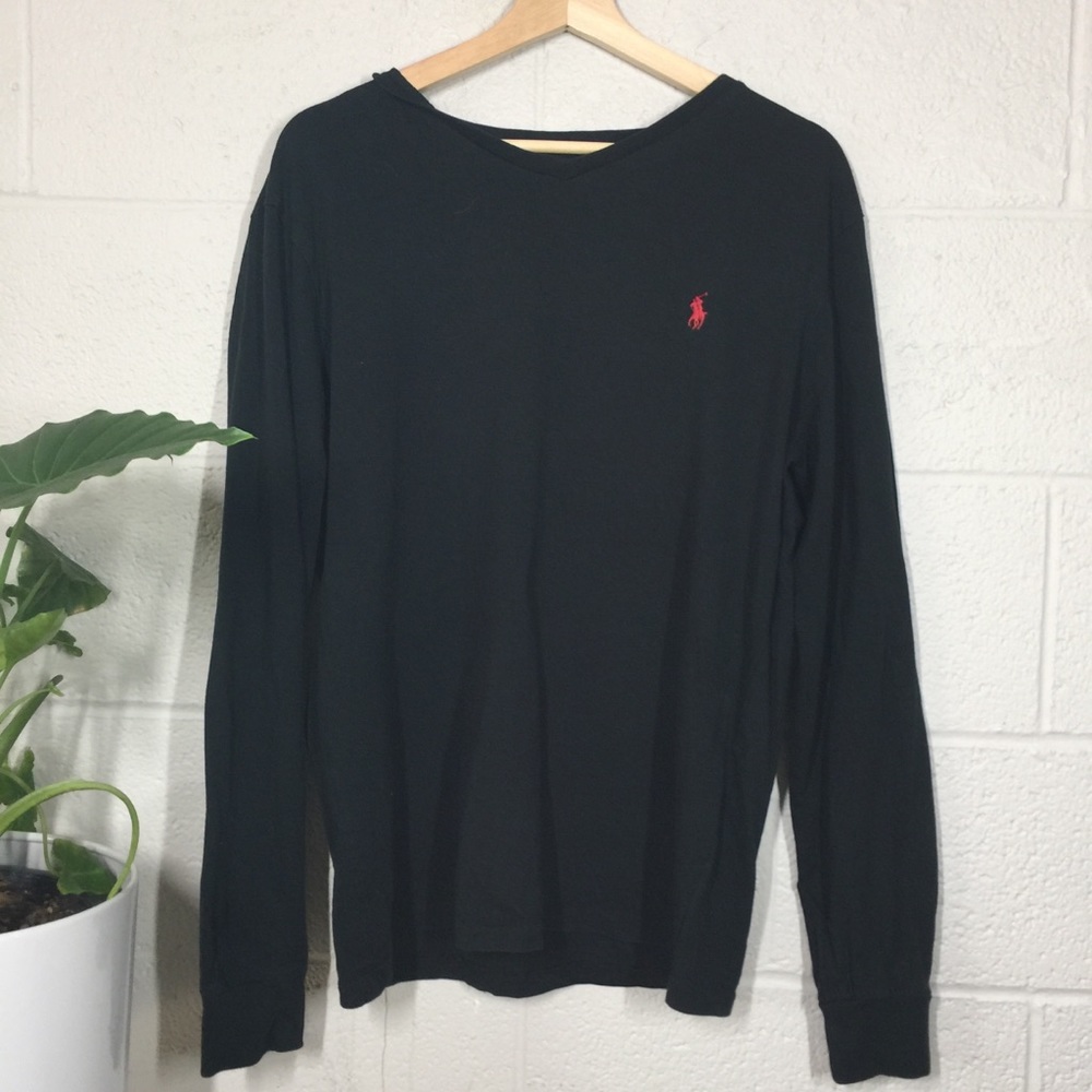 Men's RL V Neck Long Sleeve Shirt